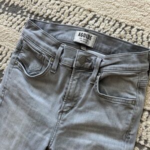 Agolde Women's Cropped Gray Jeans